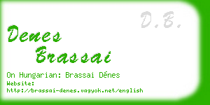 denes brassai business card