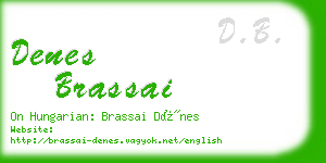 denes brassai business card